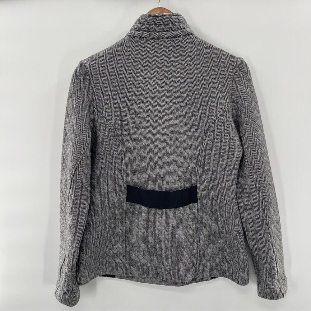 CAbi Quilted Moto Jacket in Black Herringbone Style #3025 Size Small - Picture 11 of 15